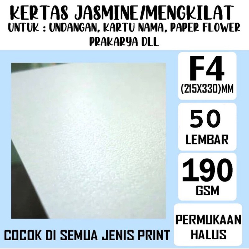 

Kertas Jasmin F4 isi 50 lembar