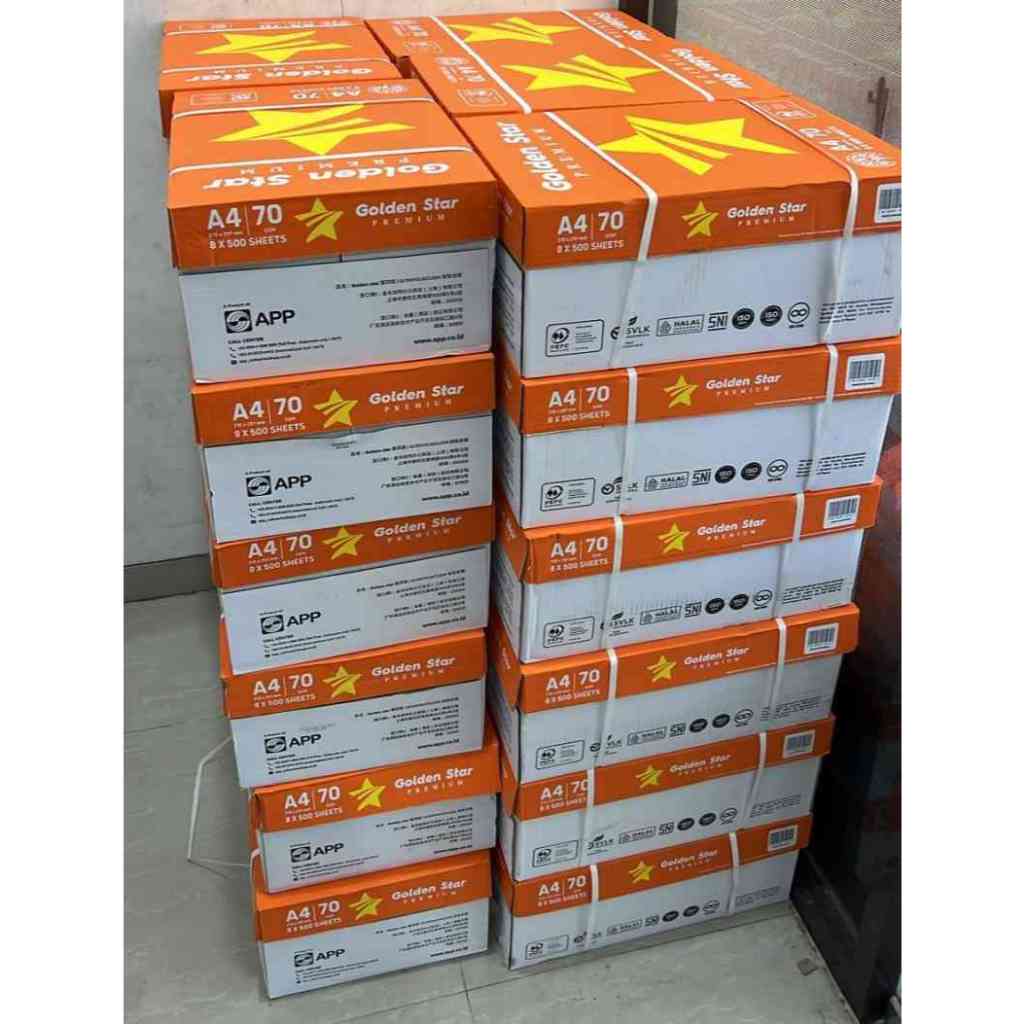 

Kertas HVS 70 A4 Golden Star/Dius - Kertas HVS Golden Star (Isi 8 Rim)