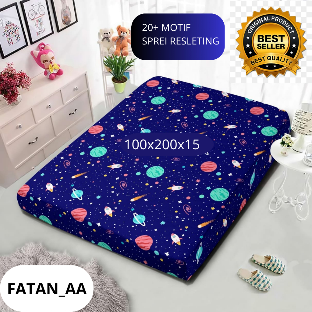 Sarung kasur busa resleting ukuran 100x200x15 | motif karakter anak dan dewasa | harga murah