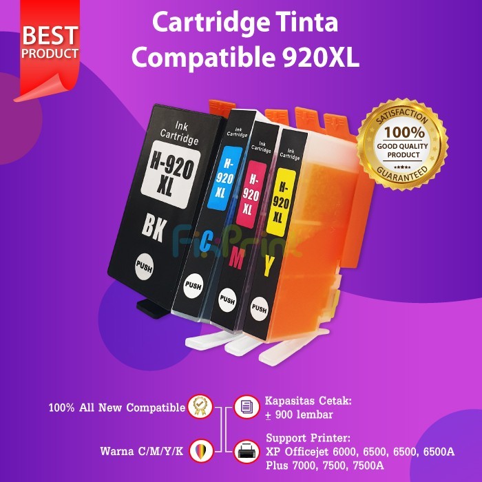 FixPrint Tinta Cartridge 920 920XL Officejet 6000 6500 6500A 7000 7500 7500A
