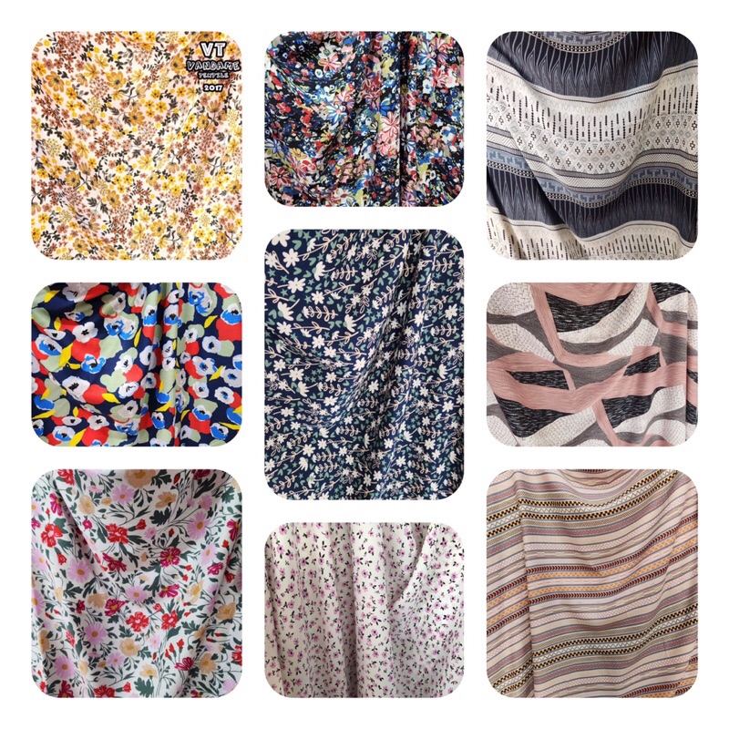 Kain Katun Rayon Motif | Katun Rayon Viscose Premium | Katun Rayon Motif Bunga | Katun Rayon Motif S