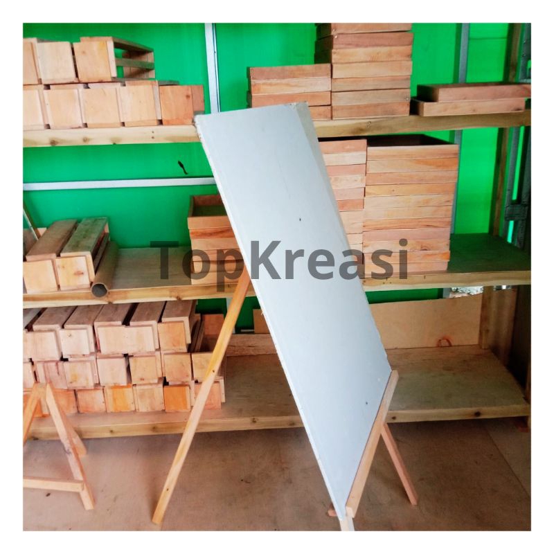 

tyvf Standing Poto Kayu Tripod Tinggi 100cm Stand Foto Wooden Frame Easel