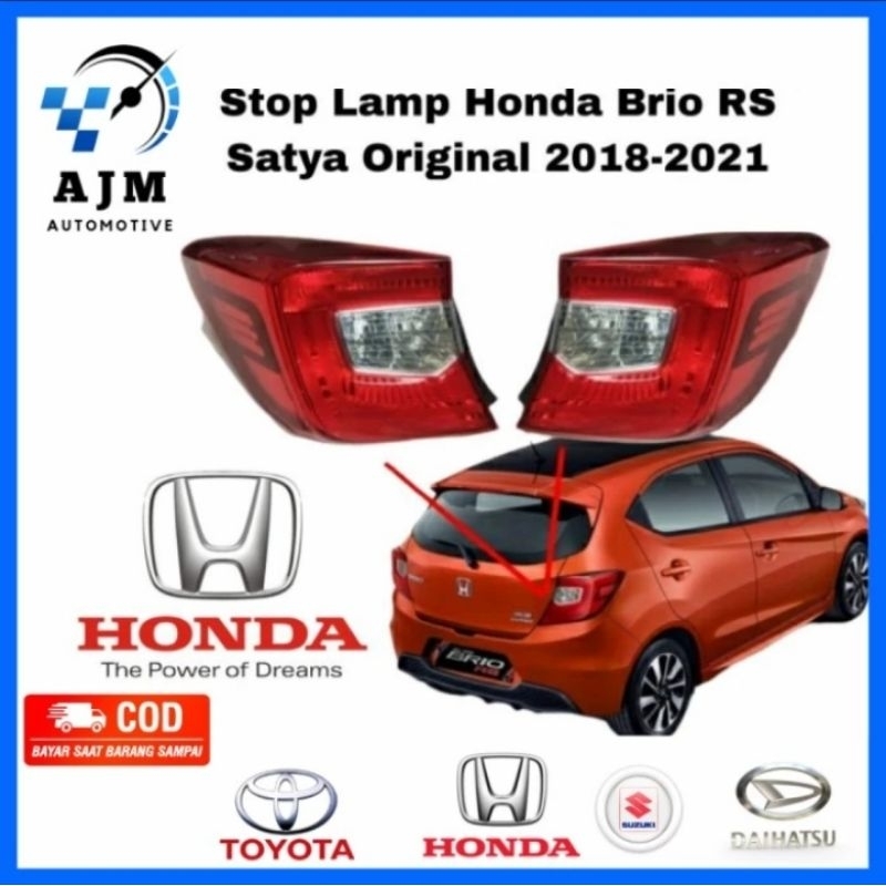 stoplamp lampu belakang Brio Satya Brio Rs 2018 2019 2020 2021 Original Copotan lampu stop rem belak