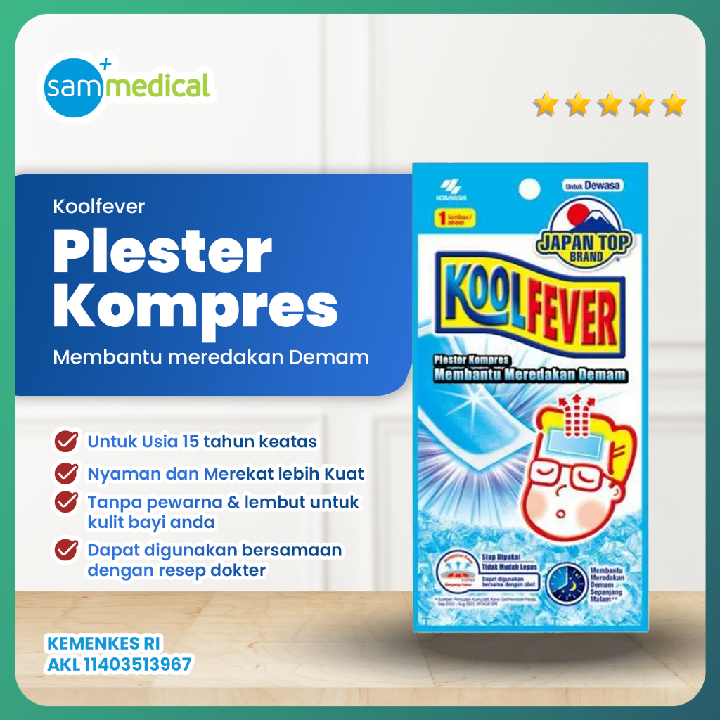 Kobayashi KoolFever Kompres  Plester / Kompres Dewasa / Kompres Demam Dewasa