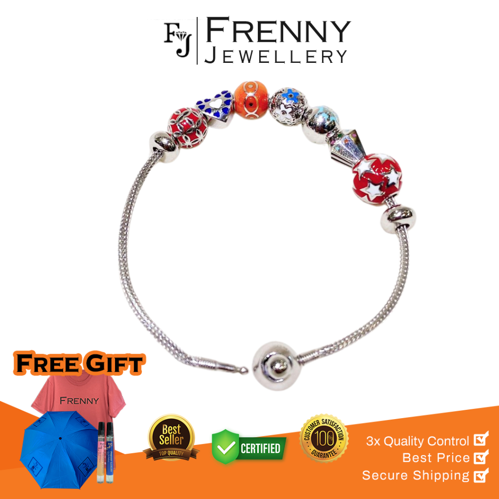 Gelang Emas White Gold Pandora Star 17K Frenny Jewellery