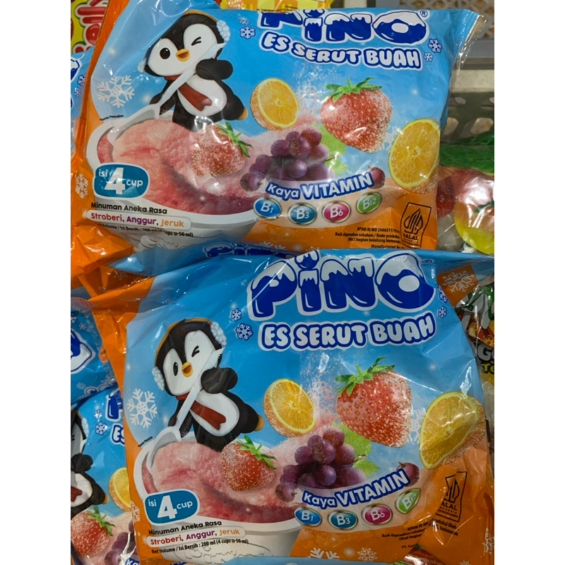 

Pino es serut rasa buah 1pack isi 4pcs x 50ml