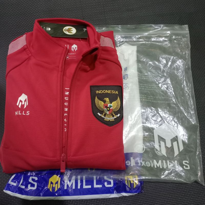 Tracktop Jaket Anthem Timnas Indonesia Mills Original