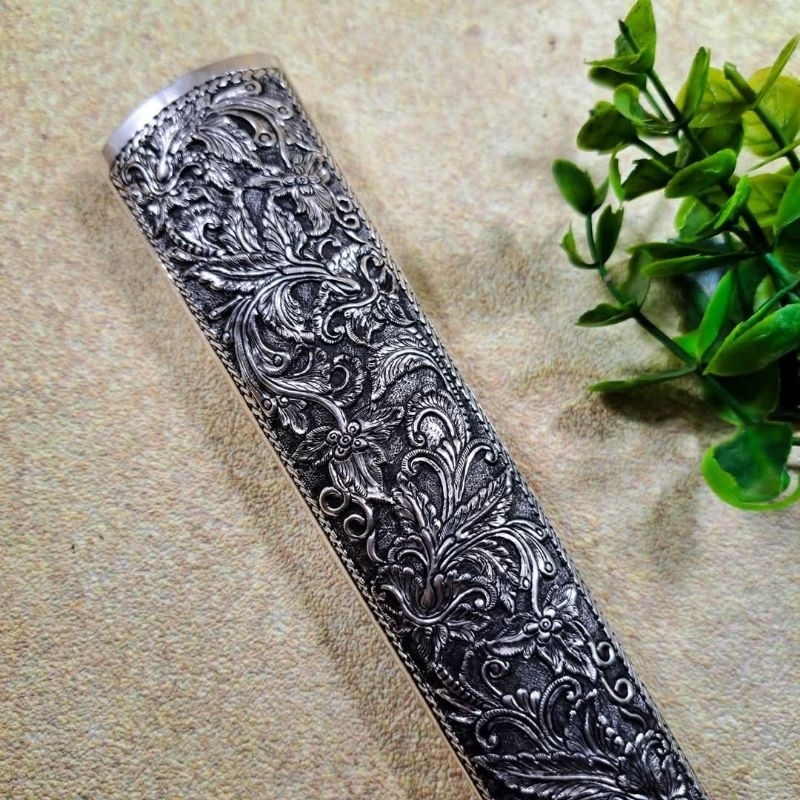 Pendok Perak Asli Bunton Solo Tatahan Original