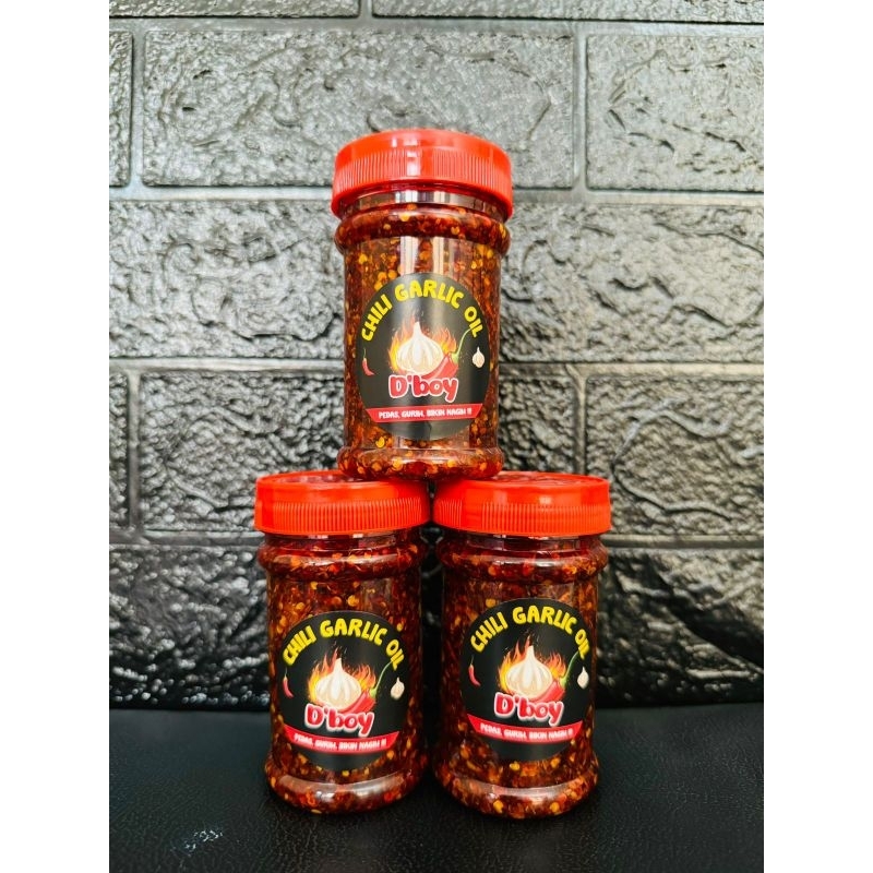

Chilli Oil, Chilli Garlic Oil 150ml Pedas Gurih Bikin Nagih, Sambal Dimsum