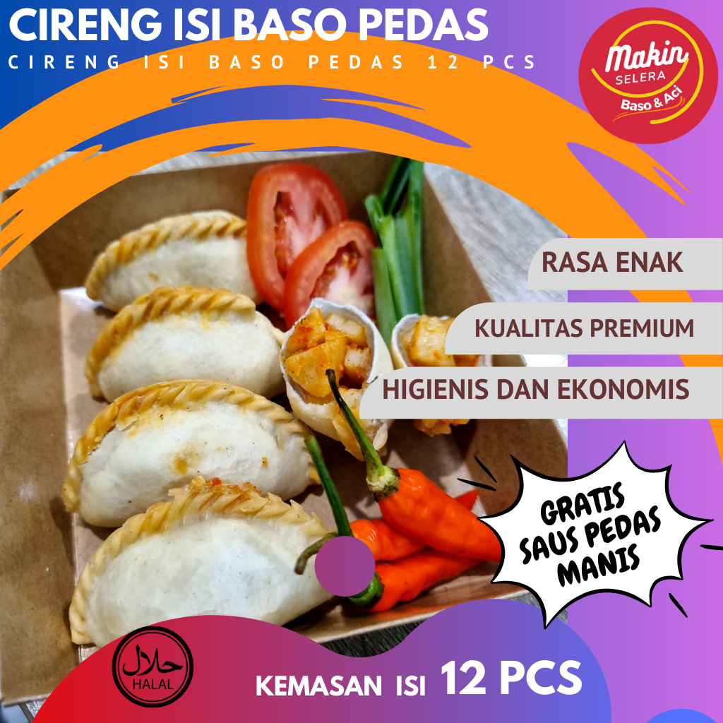 

( GRATIS SAUS PEDAS MANIS ) Cireng Isi Baso Pedas isi 12 pcs by Makin Selera
