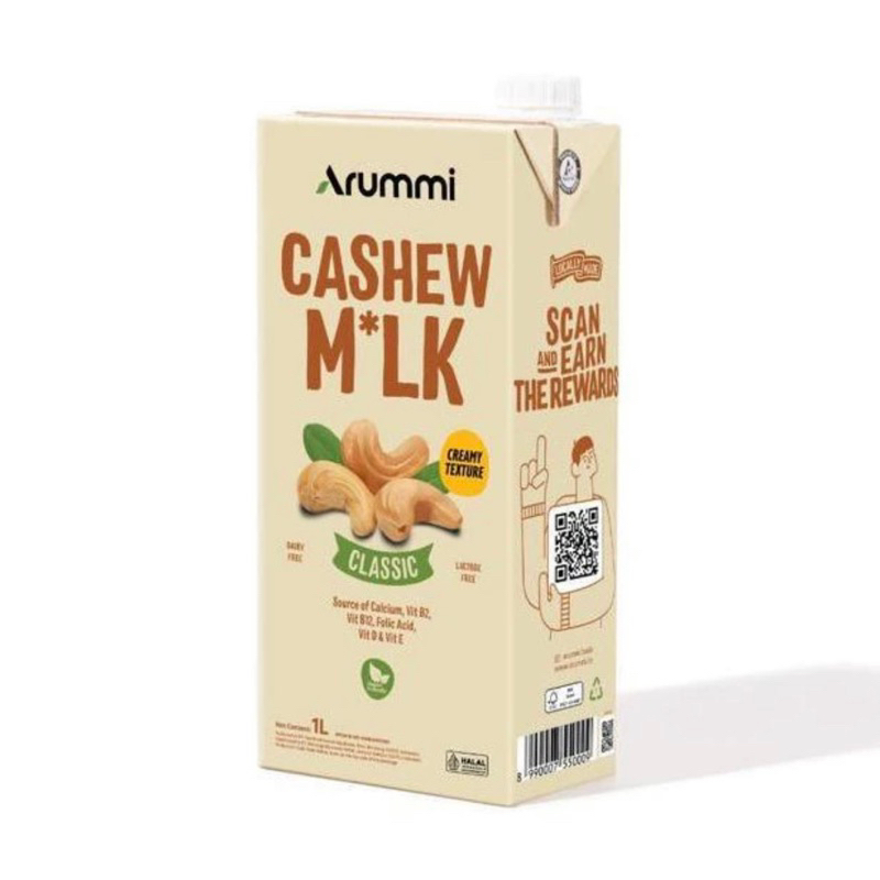 

Arummi Cashew Milk 1liter - Lactose Free - Non Dairy