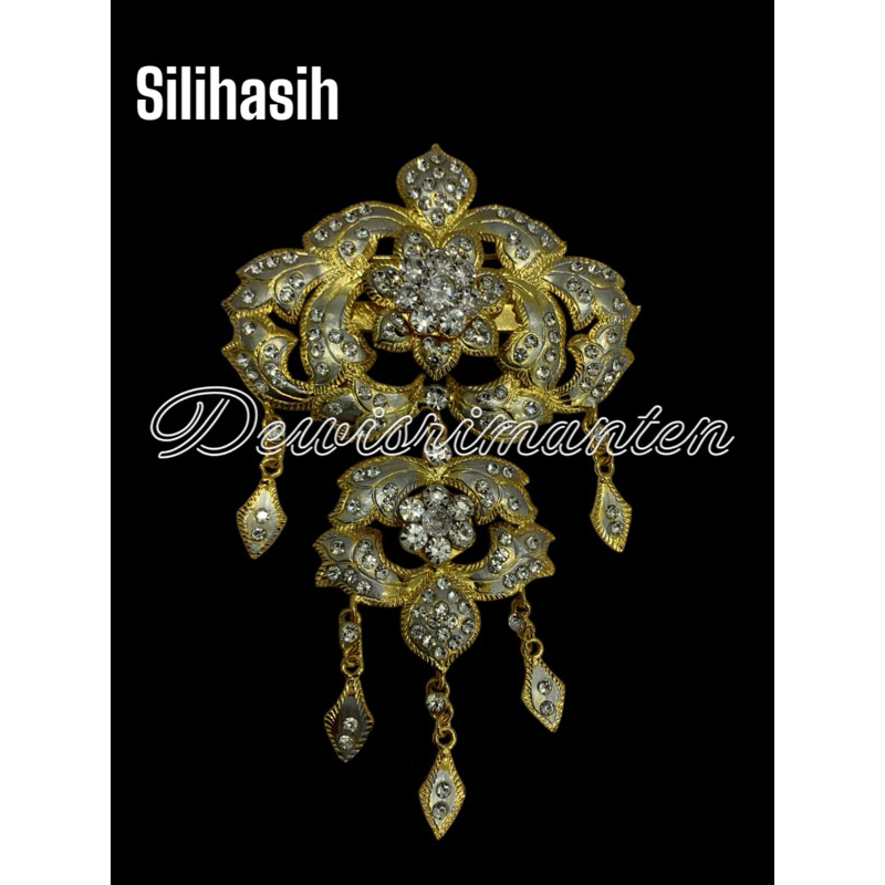 Bros pengantin gold kombinasi silver/Bros tanam premium