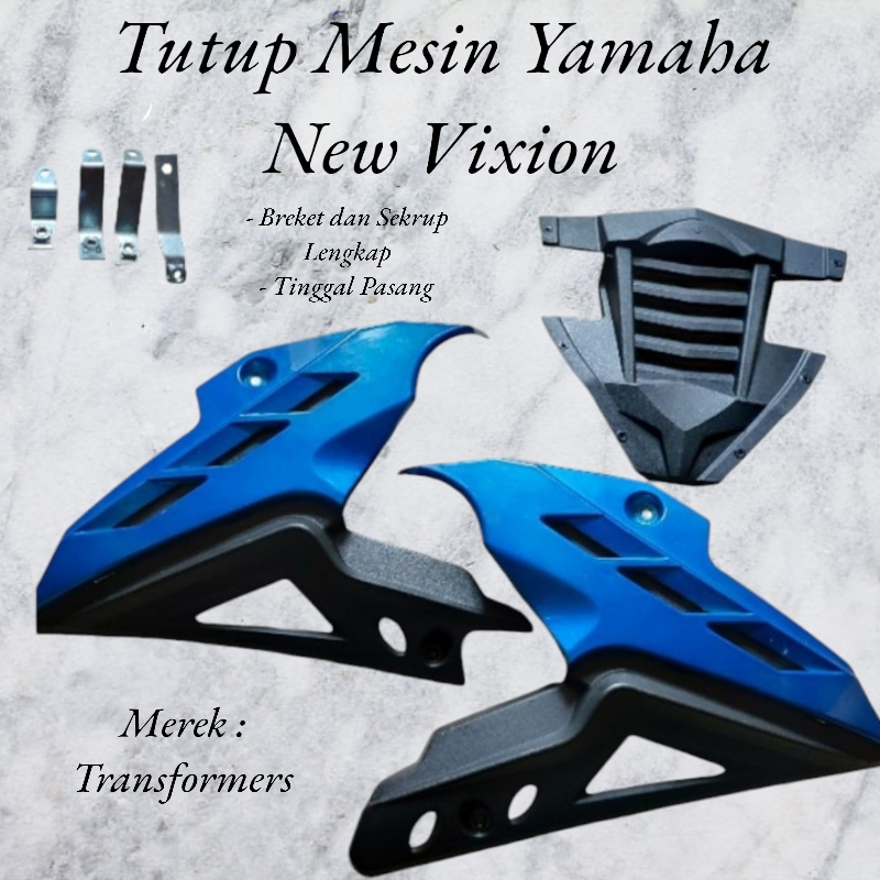 Tutup Mesin Yamaha New , Vixion New , Cover Engine Lumpur Transformer Variasi Motor
