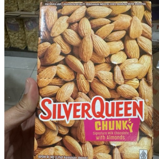 

coklat silverqueen almond box