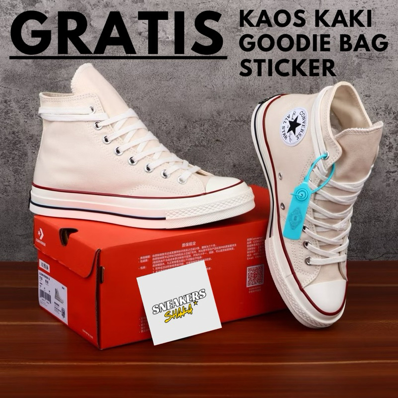 Sepatu Converse 70s Tinggi Cream Parchment HI Import Original 100% BNIB | Converse Putih Terlaris