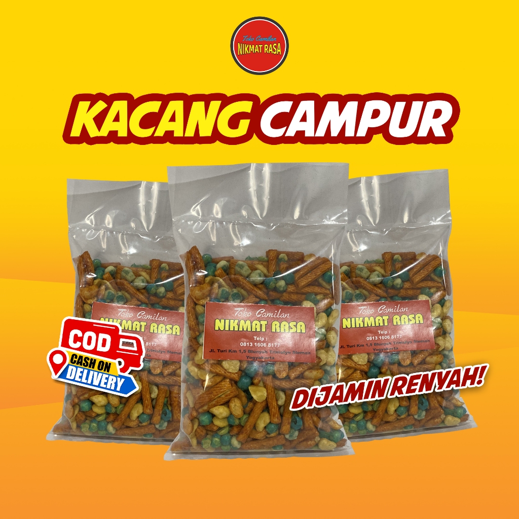 

Kacang Campur/ Kacang Mix/ Kacang kacangan 250g Snack Kiloan Enak Murah