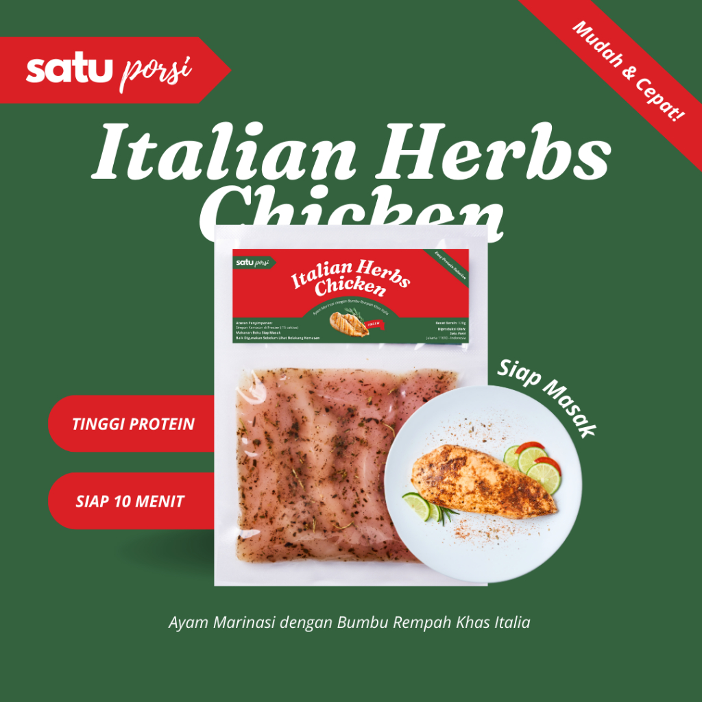 

Frozen Food Satu Porsi Siap Masak Italian Herbs Chicken