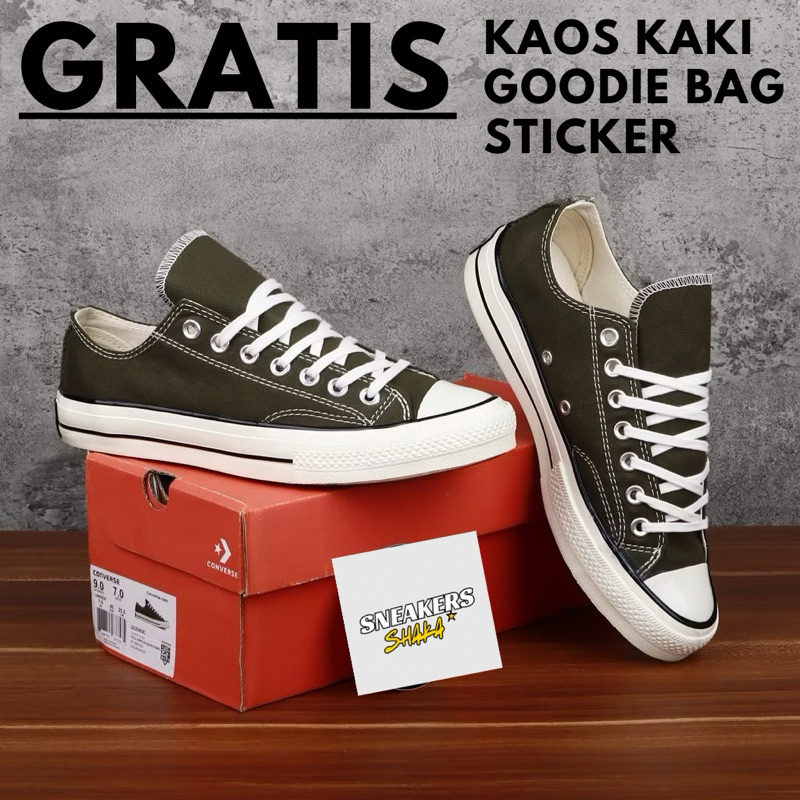 Converse Chuck Taylor 70s Green Army Ox Import Original 100% BNIB | Sepatu Sekolah Pria Wanita