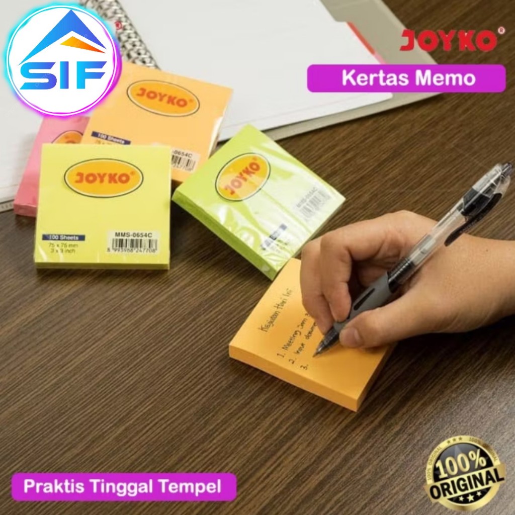 

Kertas Memo Stick Note Joyko Sticky Notes Kertas Penulis Catatan Tempel Reminder Tebal
