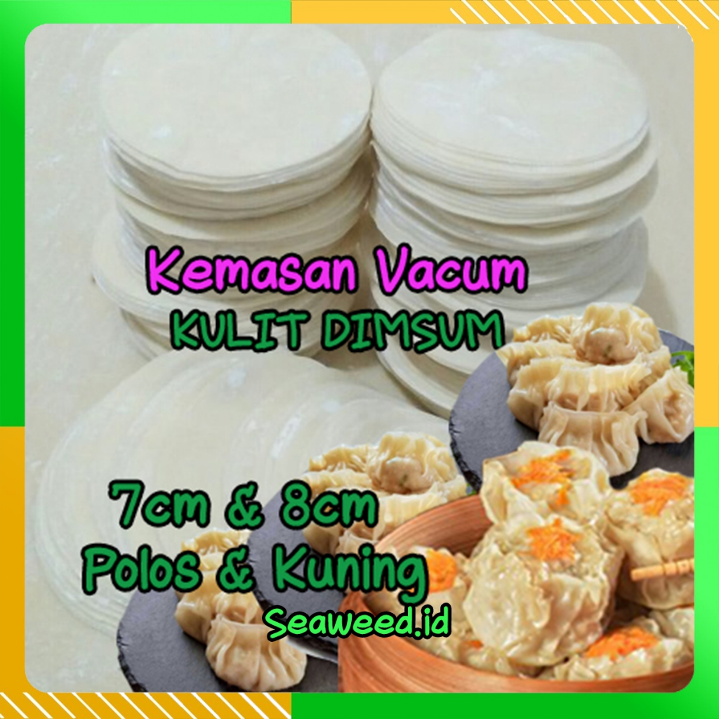 

Kemasan VACUM - Kulit dimsum ukuran 7cm/8cm kulit gyoza kulit siomay tipis lentur Anti lengket tidak mudah sobek