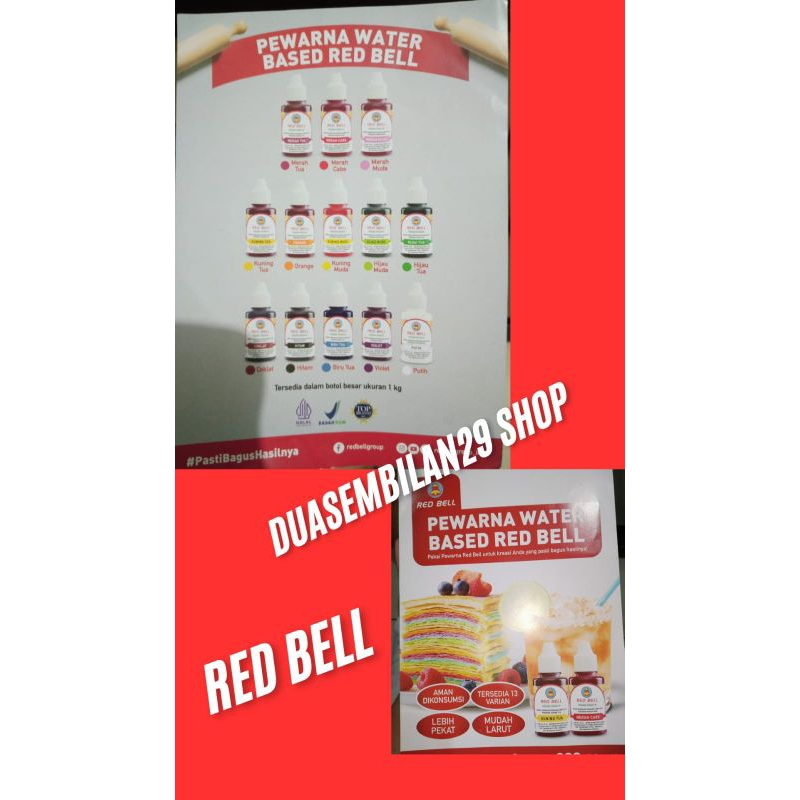 

Red Bell Pewarna Makanan Cair (New)) All Varian 30 ml