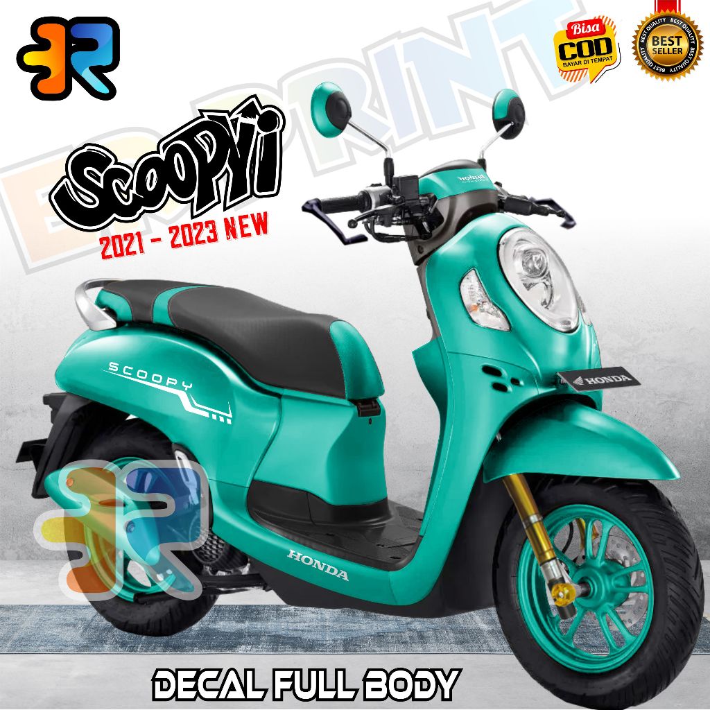Decal Stiker Scoopy 2021 2023 New Full Body Variasi Desain Polos