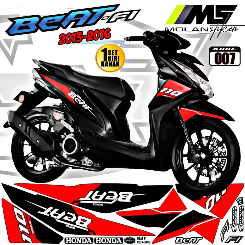 Decal Sticker Striping Variasi Honda Beat Fi 2013-2015/Striping Beat fi/Decal Beat fi