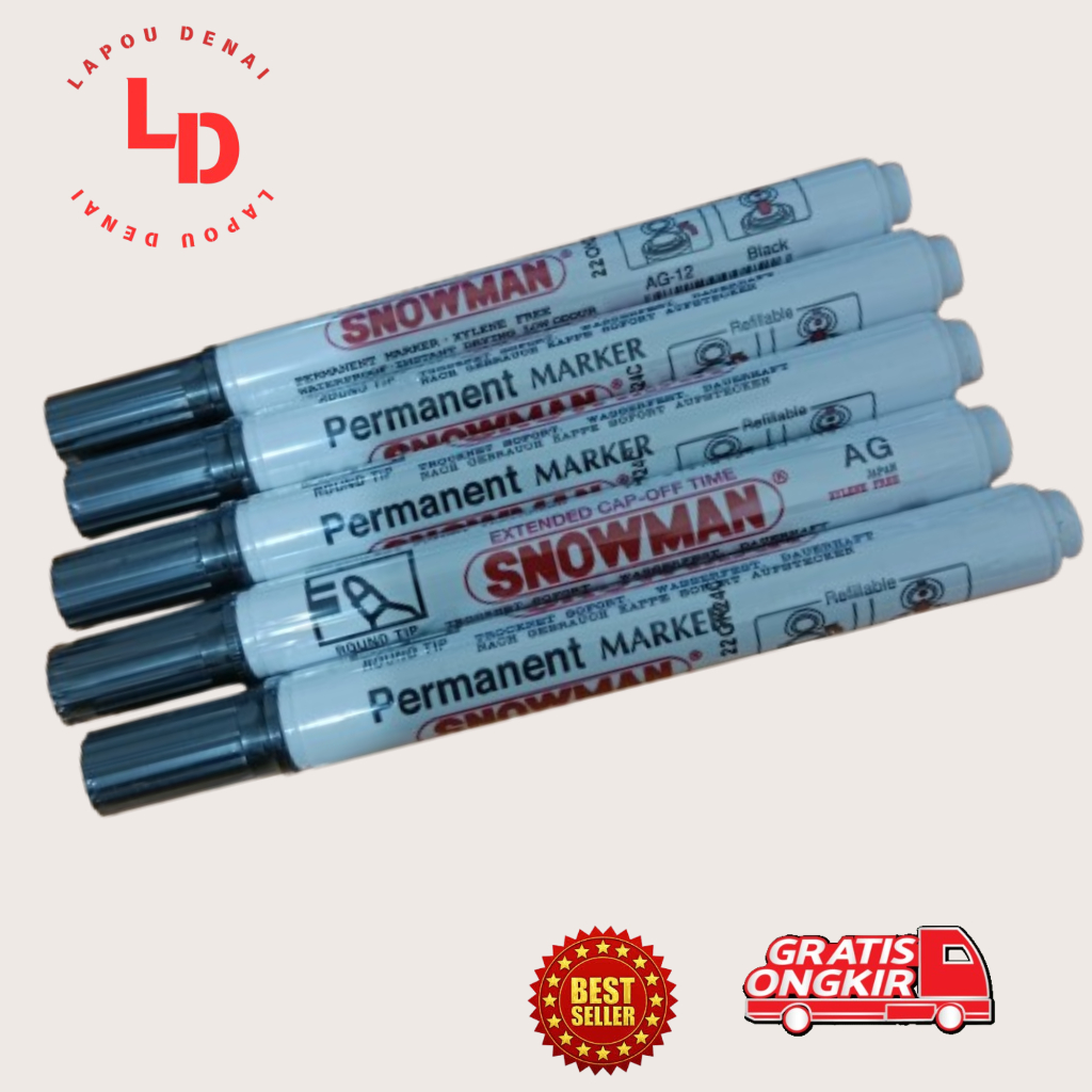 

SNOWMAN SPIDOL HITAM PERMANENT HITAM AG-12 PEMANEN