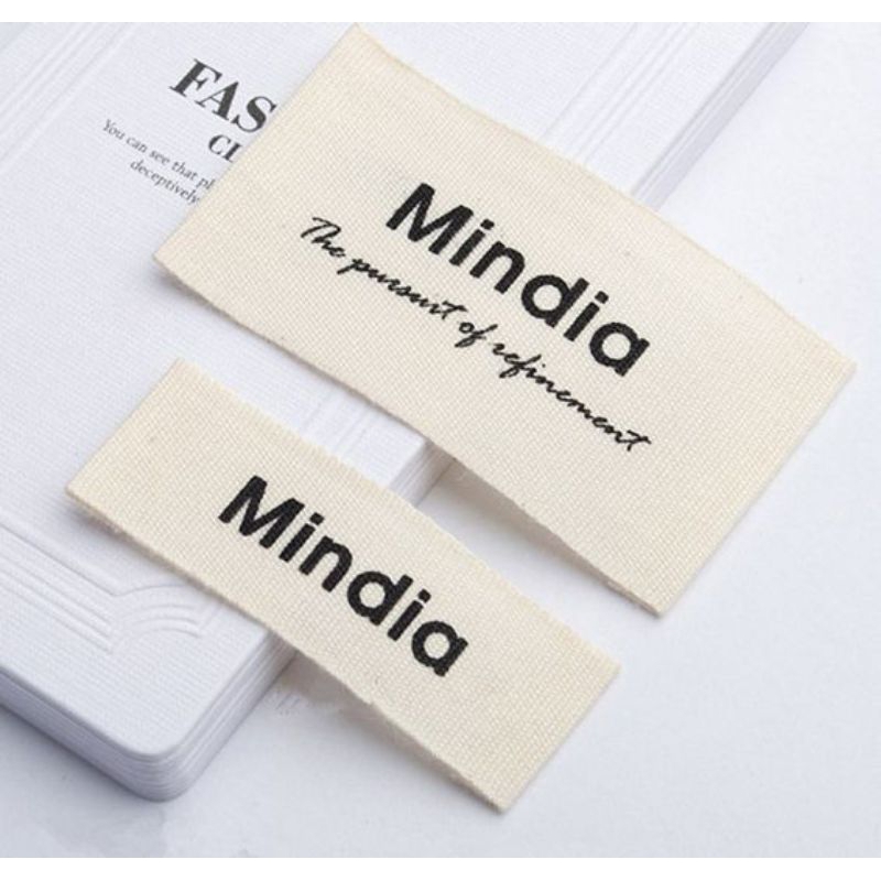 

label pita katun label nama label kaos label kerudung custom