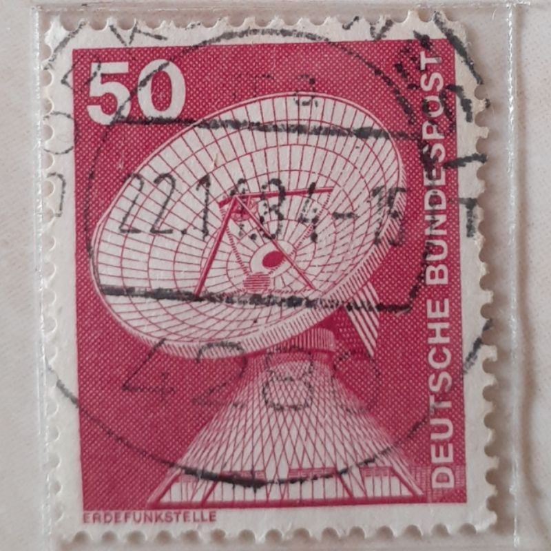 

(J1) Perangko Jerman Industry and Technology Definitives 1975-1982 (Dish Aerial at Raisting Earth Station) Tahun 1975