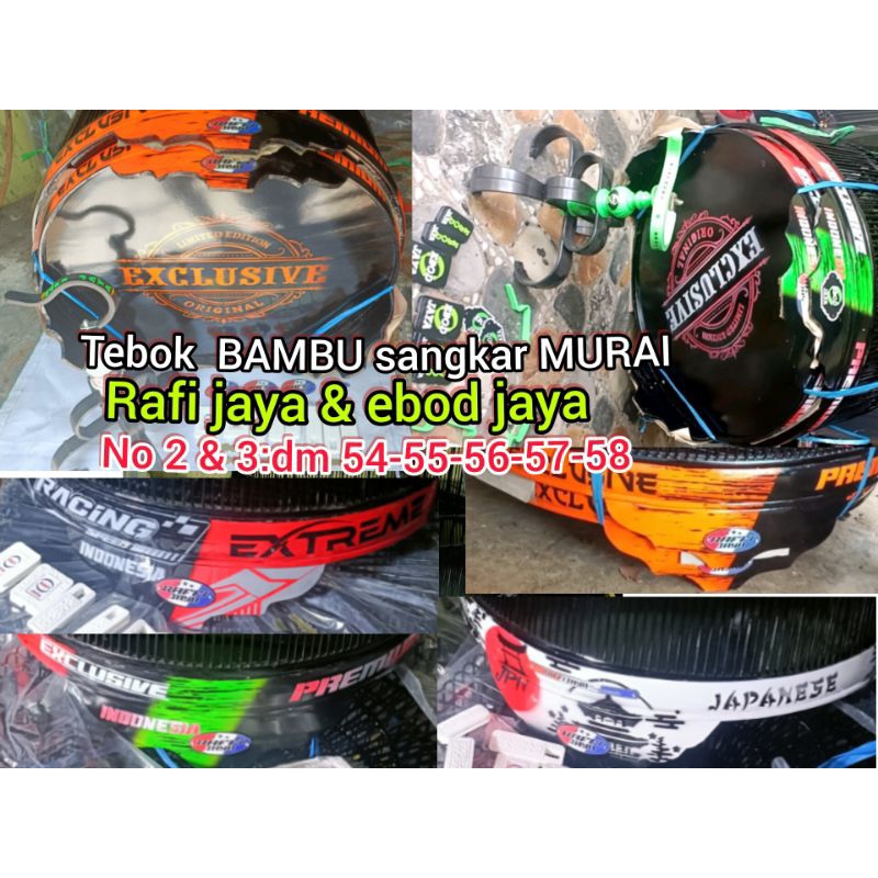 JUAL TEBOK SAJA BAMBU UKURAN NO 2& 3 COCOK UNTUK SANGKAR MURAI RAFI JAYA EBOD JAYA DLL MOTIF AIRBRAS