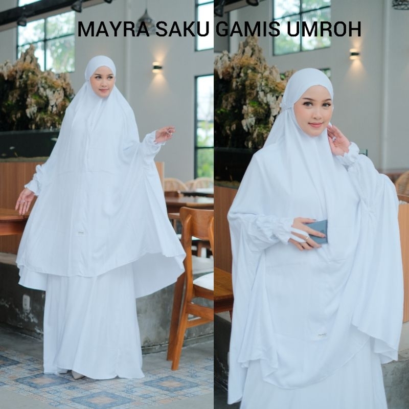 MAYRA SAKU GAMIS HAJI UMROH PUTIH JUMBO XXXXL