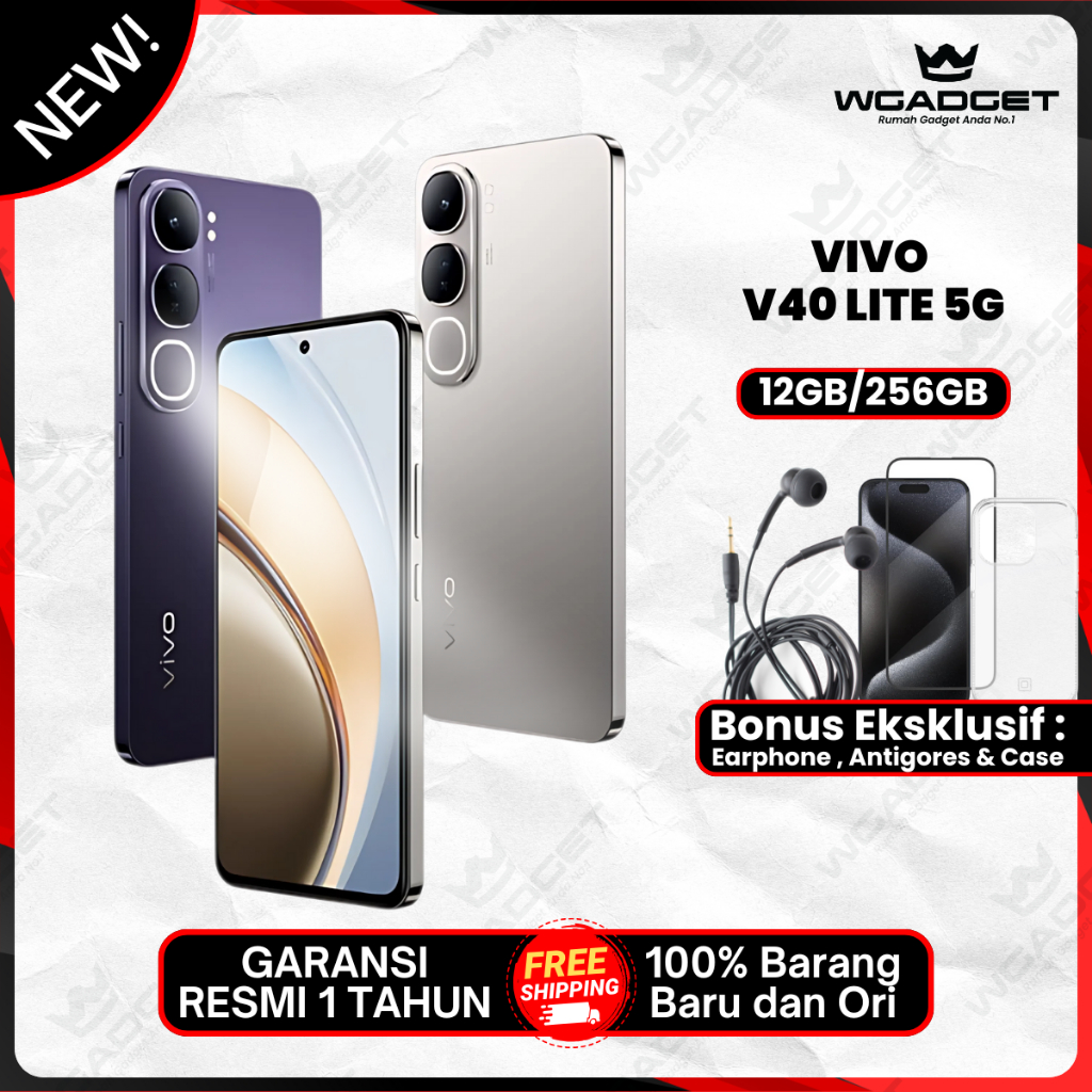 Vivo V40 Lite 5G [12/256GB] [8/256GB] 4G [8/256GB] [8/128GB] Garansi Resmi