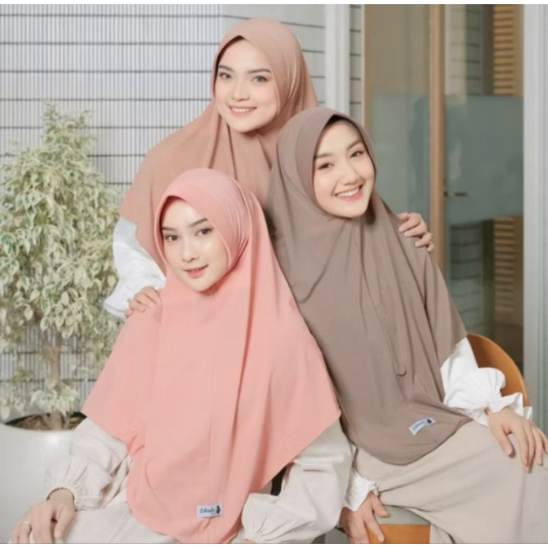 Hijab instan style bergo Zhafira hijab Jersey premium size L