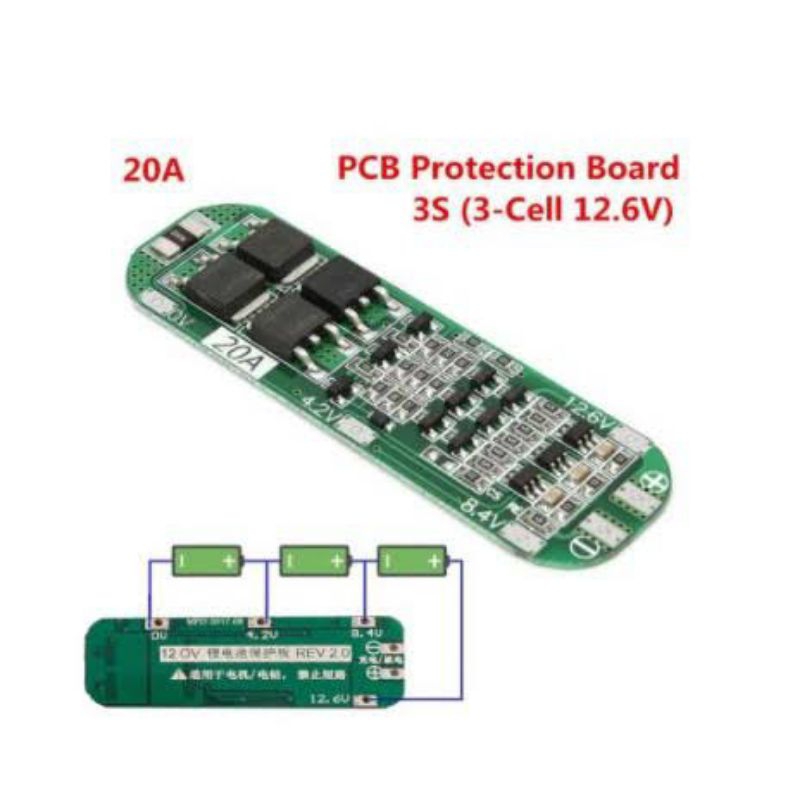 MODUL BMS 20 AMPER UNTUK BATERAI
