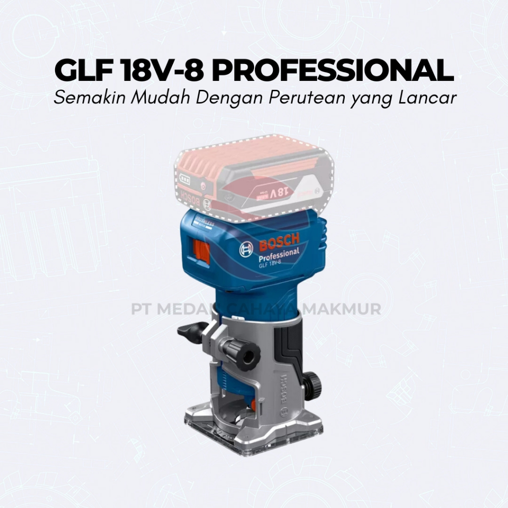 BOSCH GLF 18V-8 Professional / Mesin Router Cordless