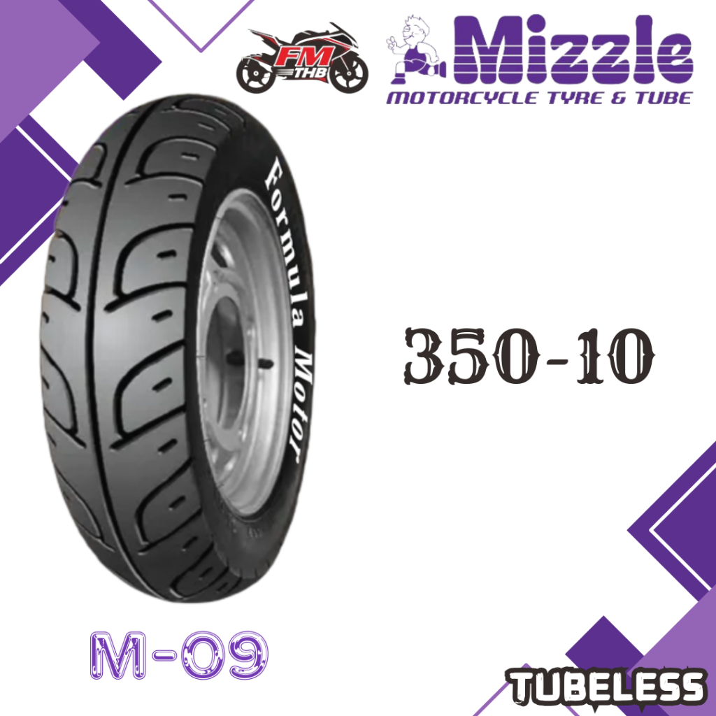 BanTubeless Mizzle M09 M-09 Tubeless (Pilih Ukuran) - Ban Motor Ring 10 Tubeless