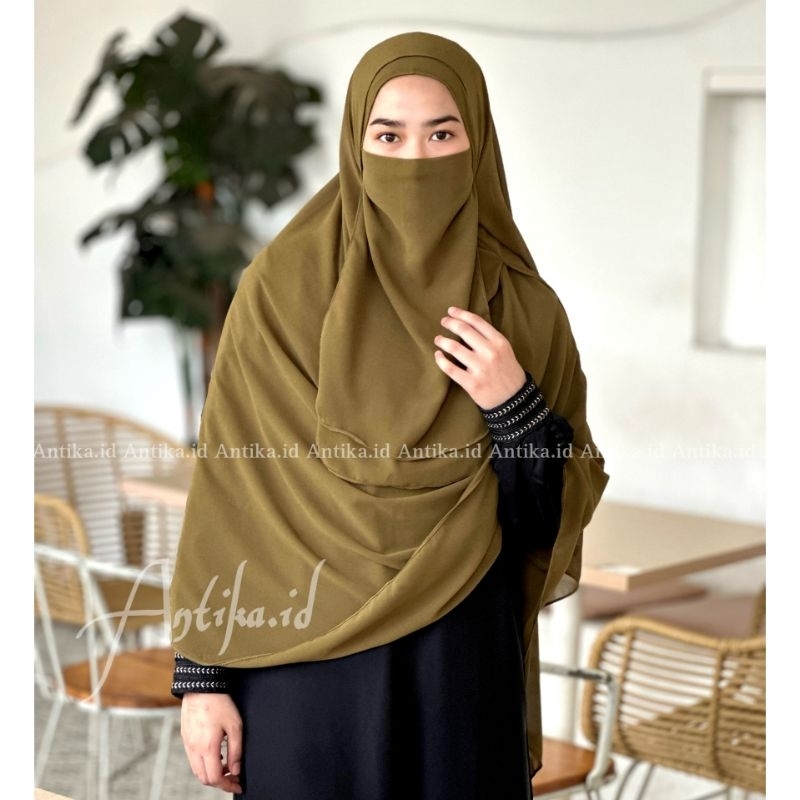 PASTAN Pashmina Instan Syar'i Set Cadar Ceruty Babydoll / Jilbab Pastan Antika.id