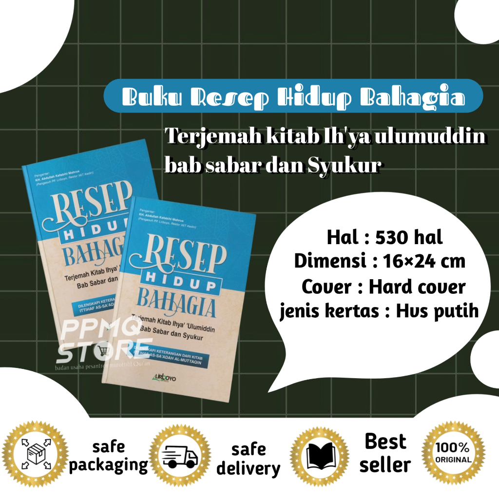 PPMQ TERJEMAH KITAB ihya ulumuddin bab sabar dan syukur | Lirboyo press | Buku agama | Resep hidup b