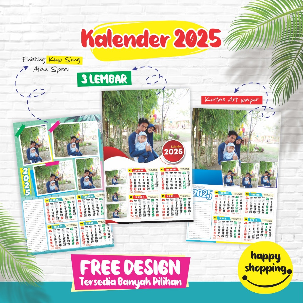 

Kalender dinding 2025 3 lembar // custom foto