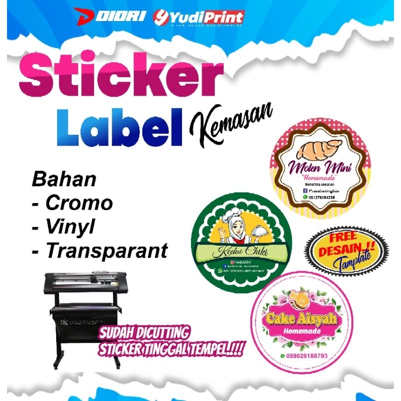 

Stiker label kemasan minuman custom