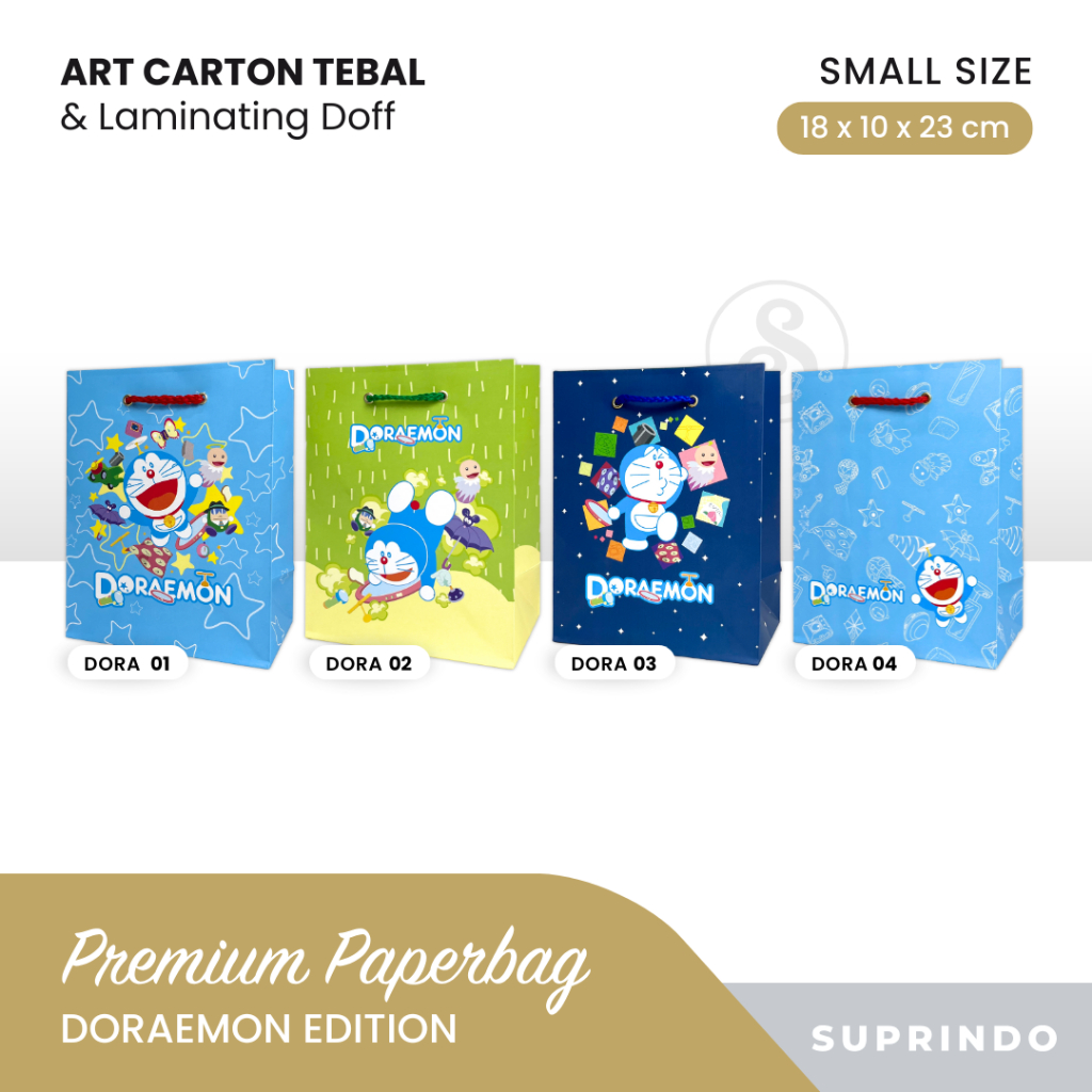 

PAPER BAG KECIL MOTIF KARTUN DORAEMON 4 MOTIF