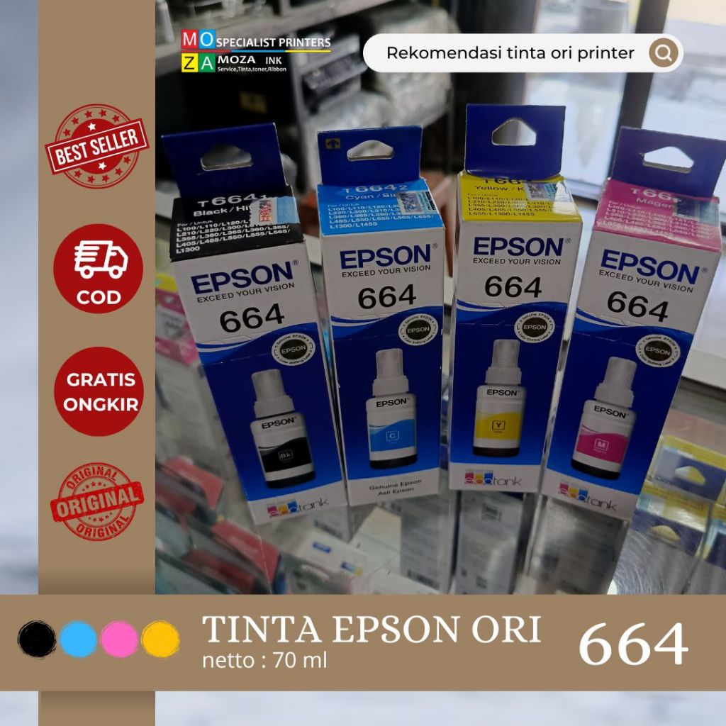 TINTA PRINTER EPSON 664 ORIGINAL