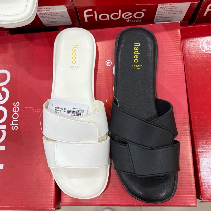 Fladeo sandal teplek flat selop wanita / sandal cewek fladeo