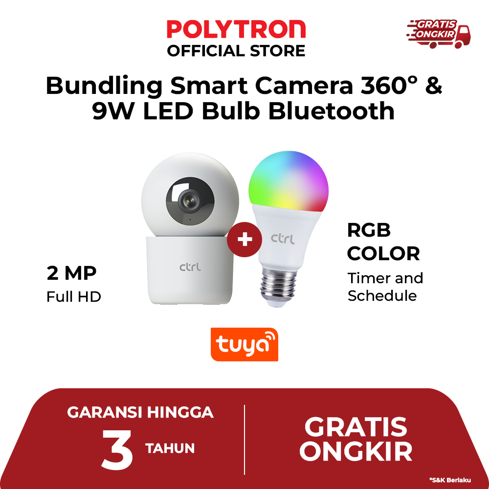 CTRL PAKET IPCAM TUYA INDOOR PT WZ2 FULL HD + BULB