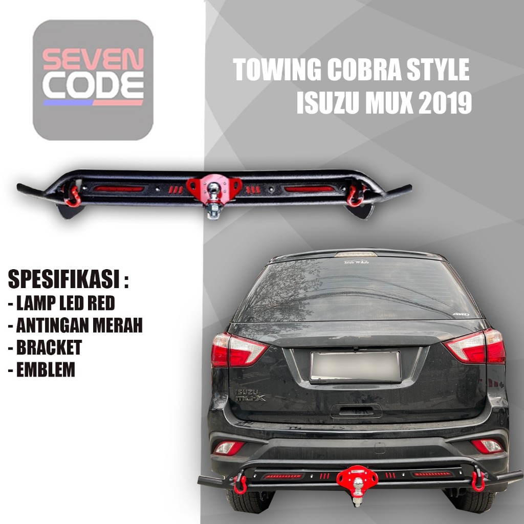 TOWING BELAKANG ISUZU MUX 2019 COBRA STYLE / PENGAMAN BUMPER BELAKANG ISUZU MUX 2019