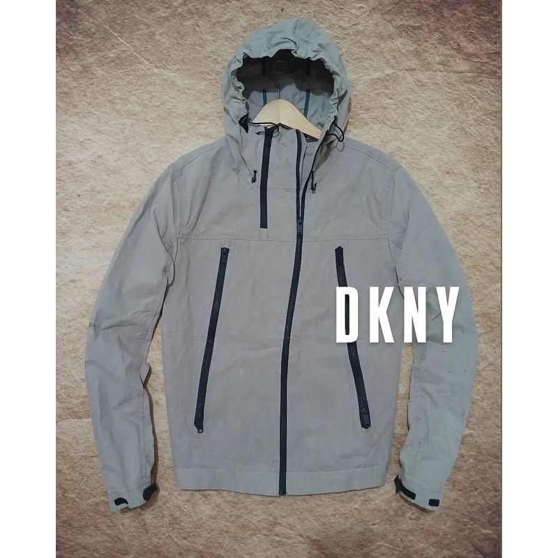 jaket dkny bahan kanvas hoodie gropcore bekas second preloved