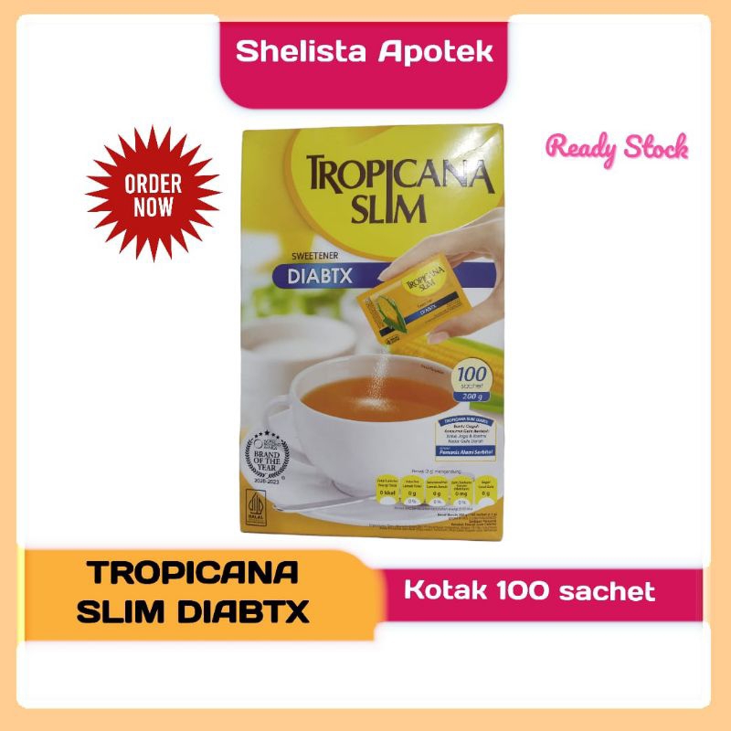 

TROPICANA SLIM SWEETENER DIABTX 100 Sachet /Pengganti gula untuk Diabetes