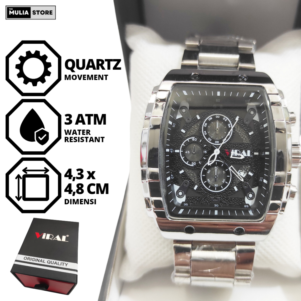 VIRAL Jam Tangan Pria Viral Original Tanggal Analog
