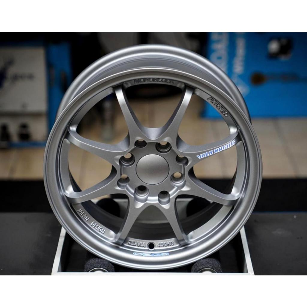 VELG VOLKRAYS CE28 R14" PCD 4X100/114 LEBAR 5.5 ET 38 WARNA MATTE GUNMETAL - VELG MOBIL TIE ROD WHEE